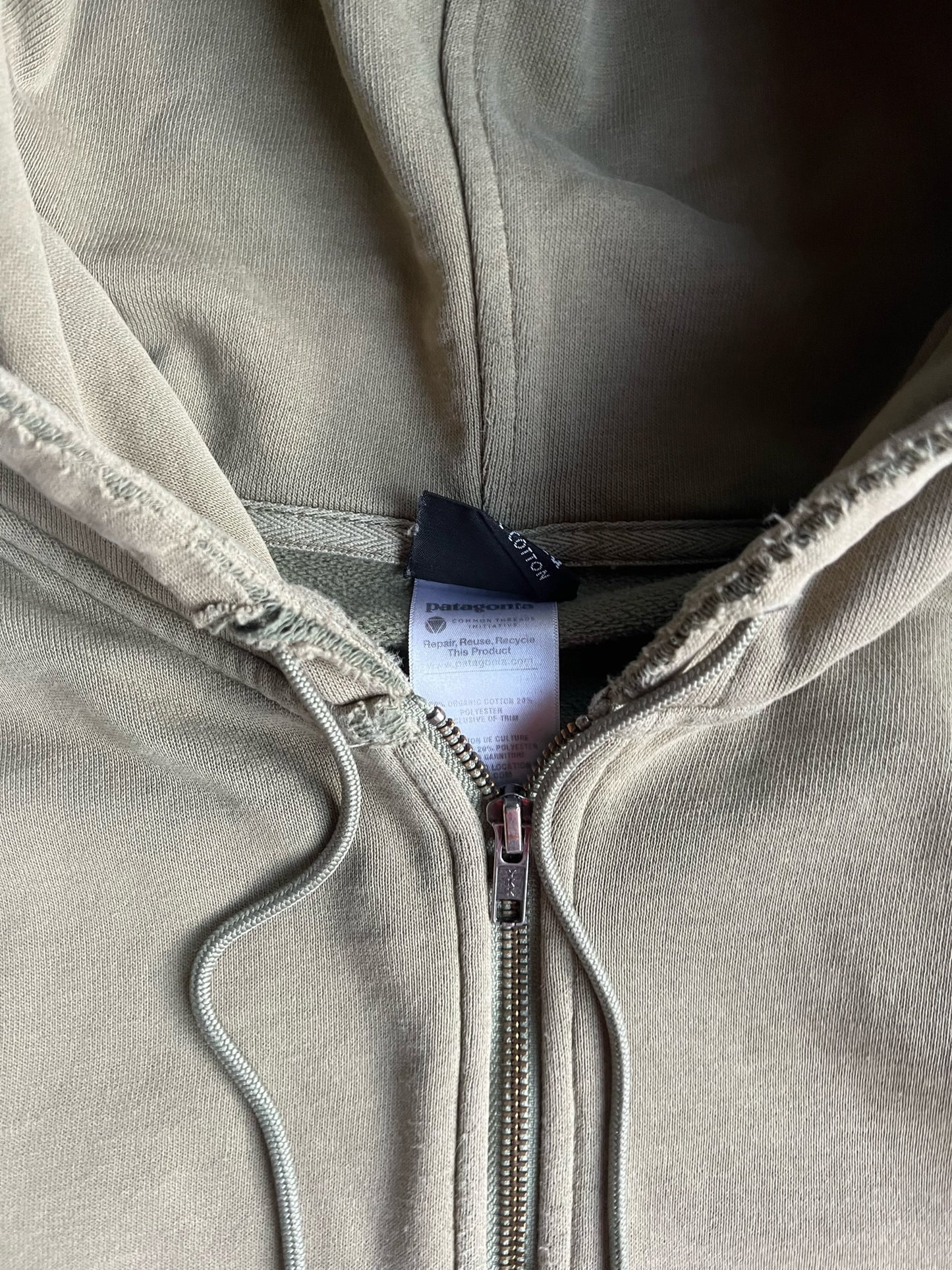 Vintage Green Patagonia Hooded Zip Up - M