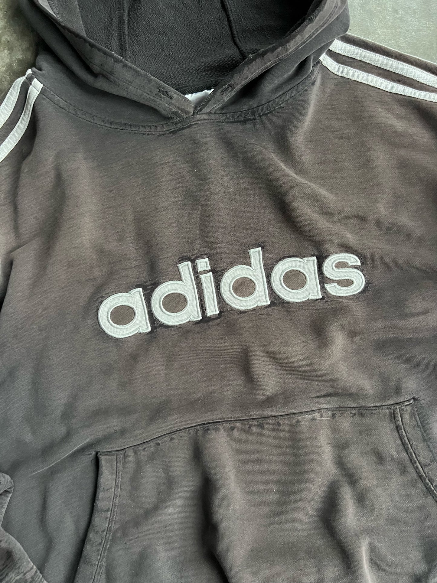 Vintage Faded Brown Adidas Hoodie - XXL