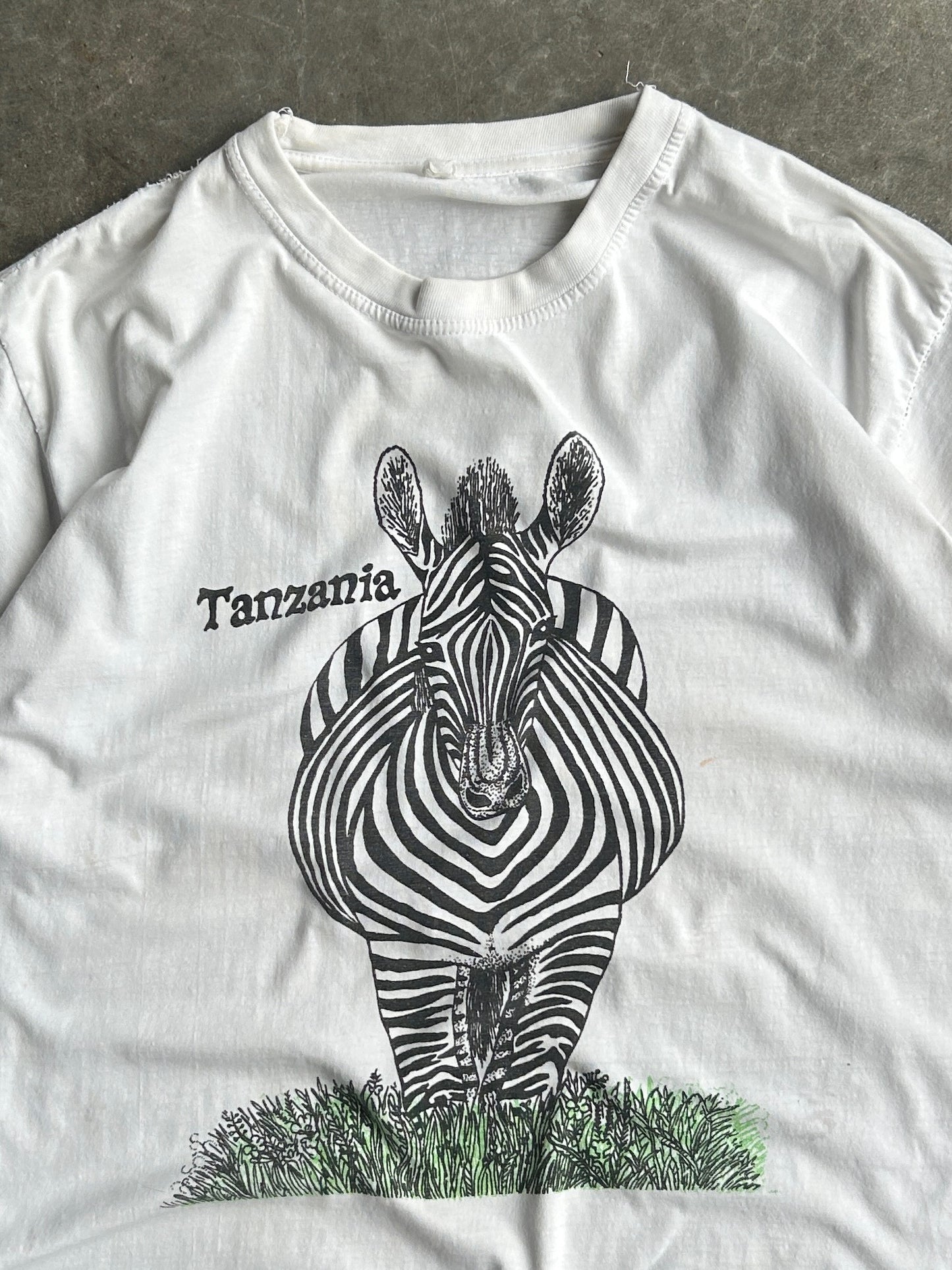 Vintage Tanzania Zebra Shirt - XL