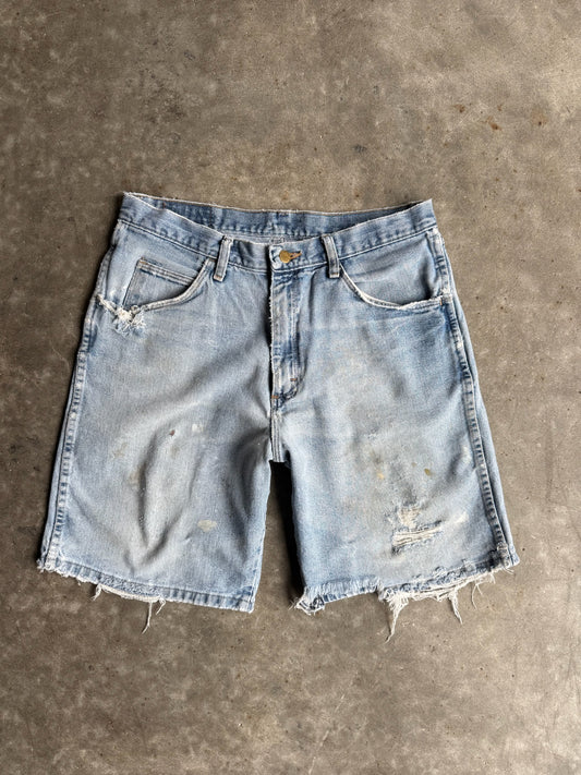 Vintage Wrangler Distressed Denim Shorts - 29