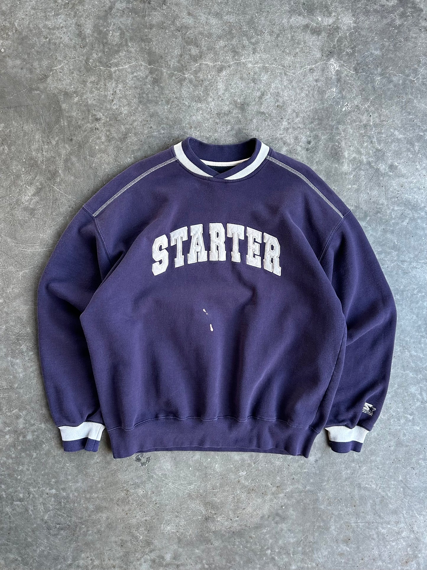 Vintage Navy Starter Crew - XL