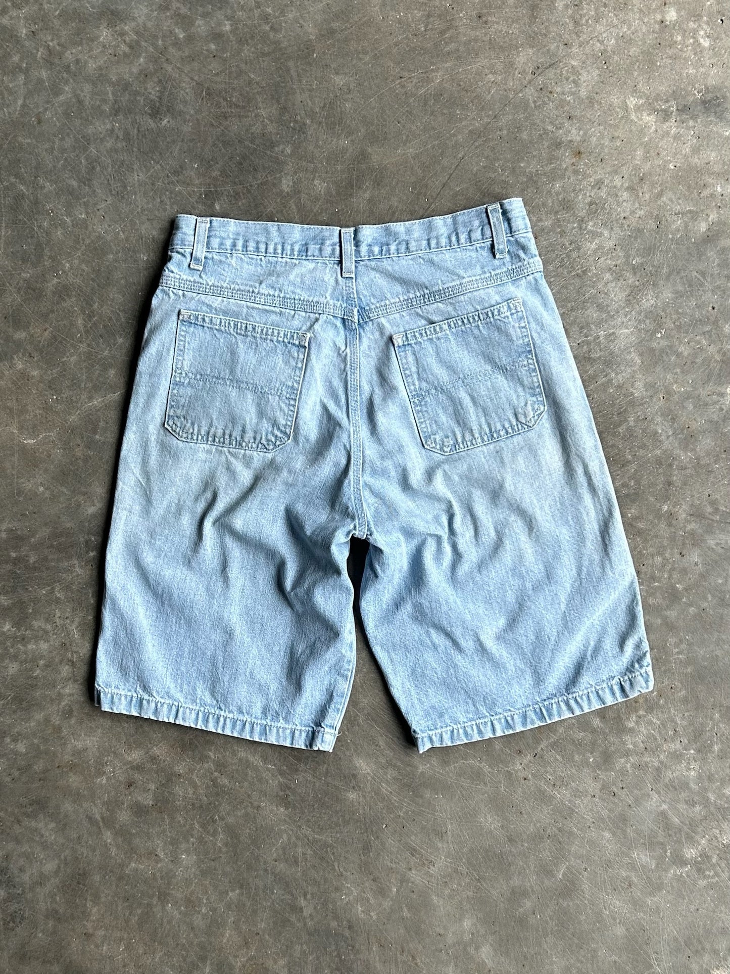 Vintage Light Wash Faded Glory Denim Shorts - 30