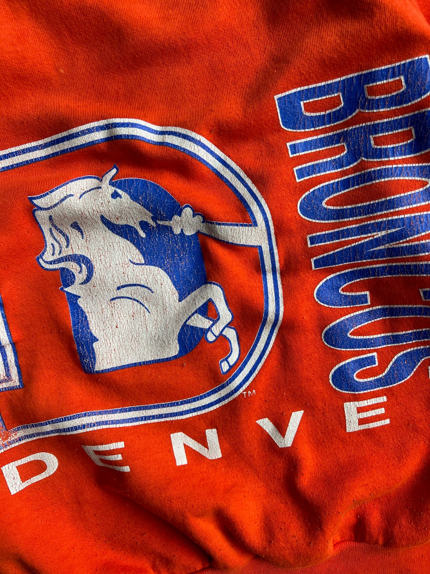 Vintage Orange Denver Broncos Crew - S