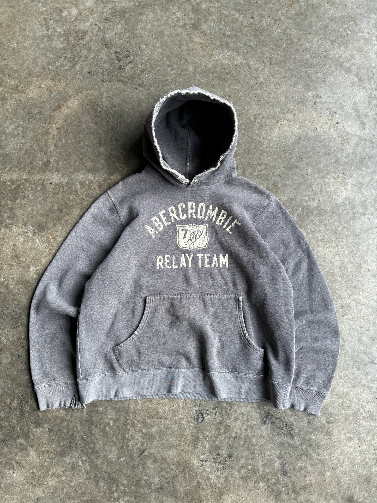 Vintage Abercrombie Relay Team Hoodie - L