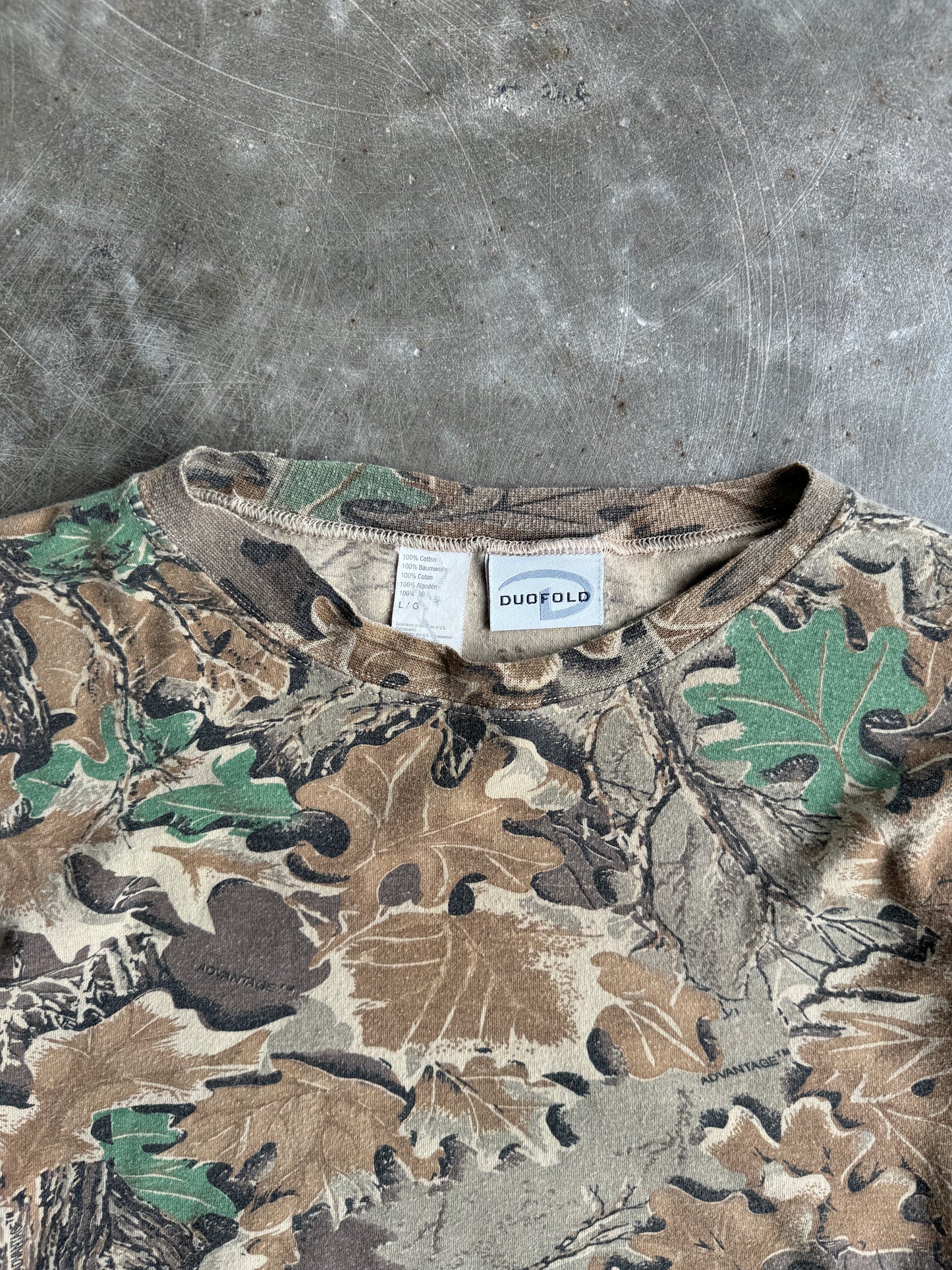 Vintage Duofold Camo Long Sleeve Shirt - L