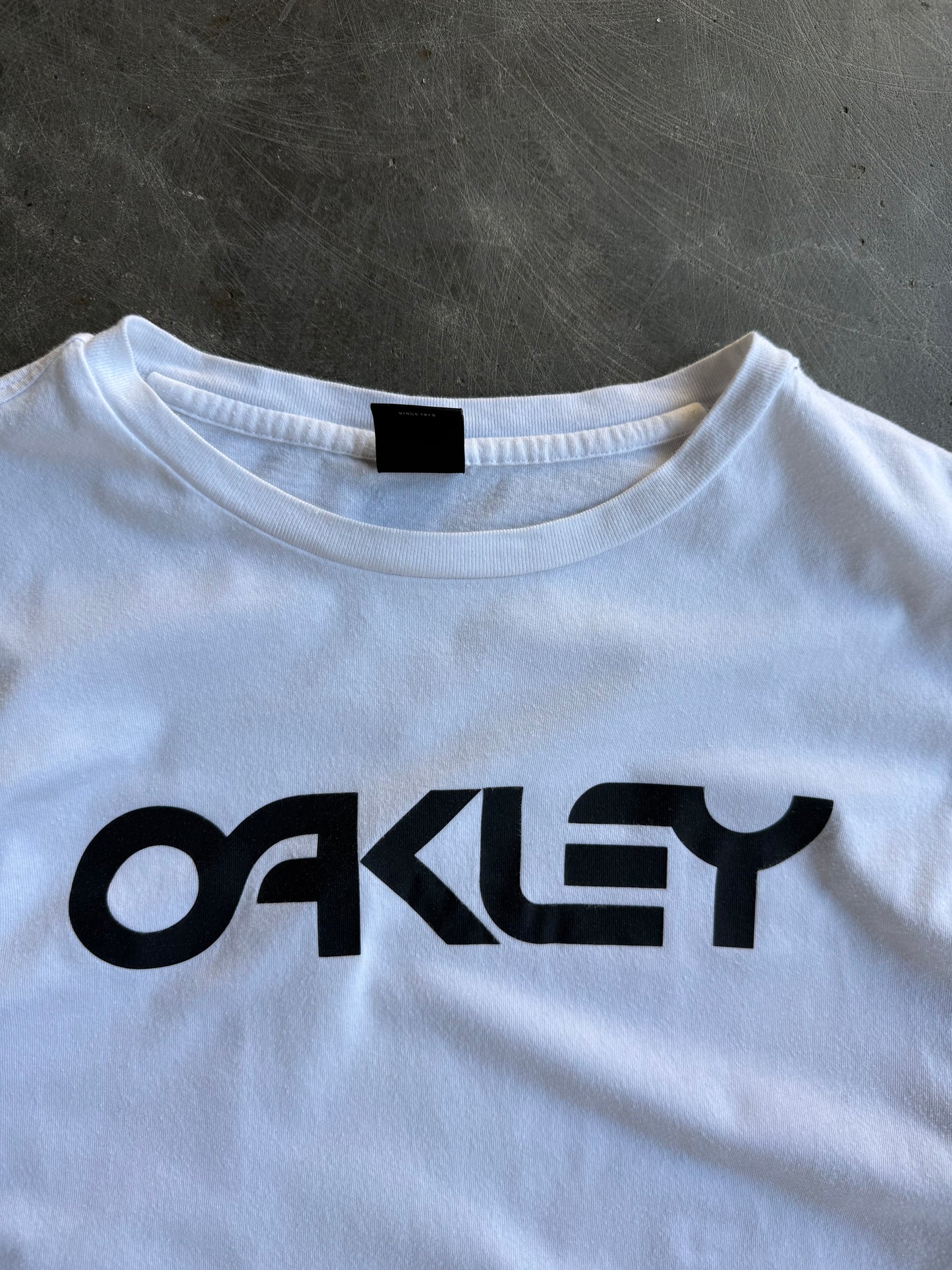 Vintage White Oakley Long Sleeve Shirt - L