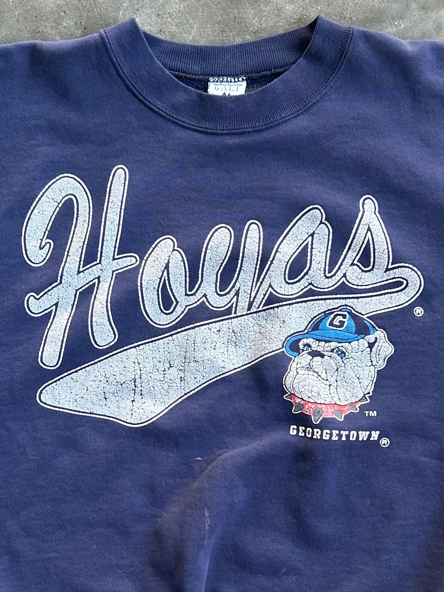 Vintage Georgetown Hoyas Navy Crew - XL