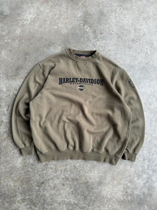 Olive Harley Davidson Crew - XL