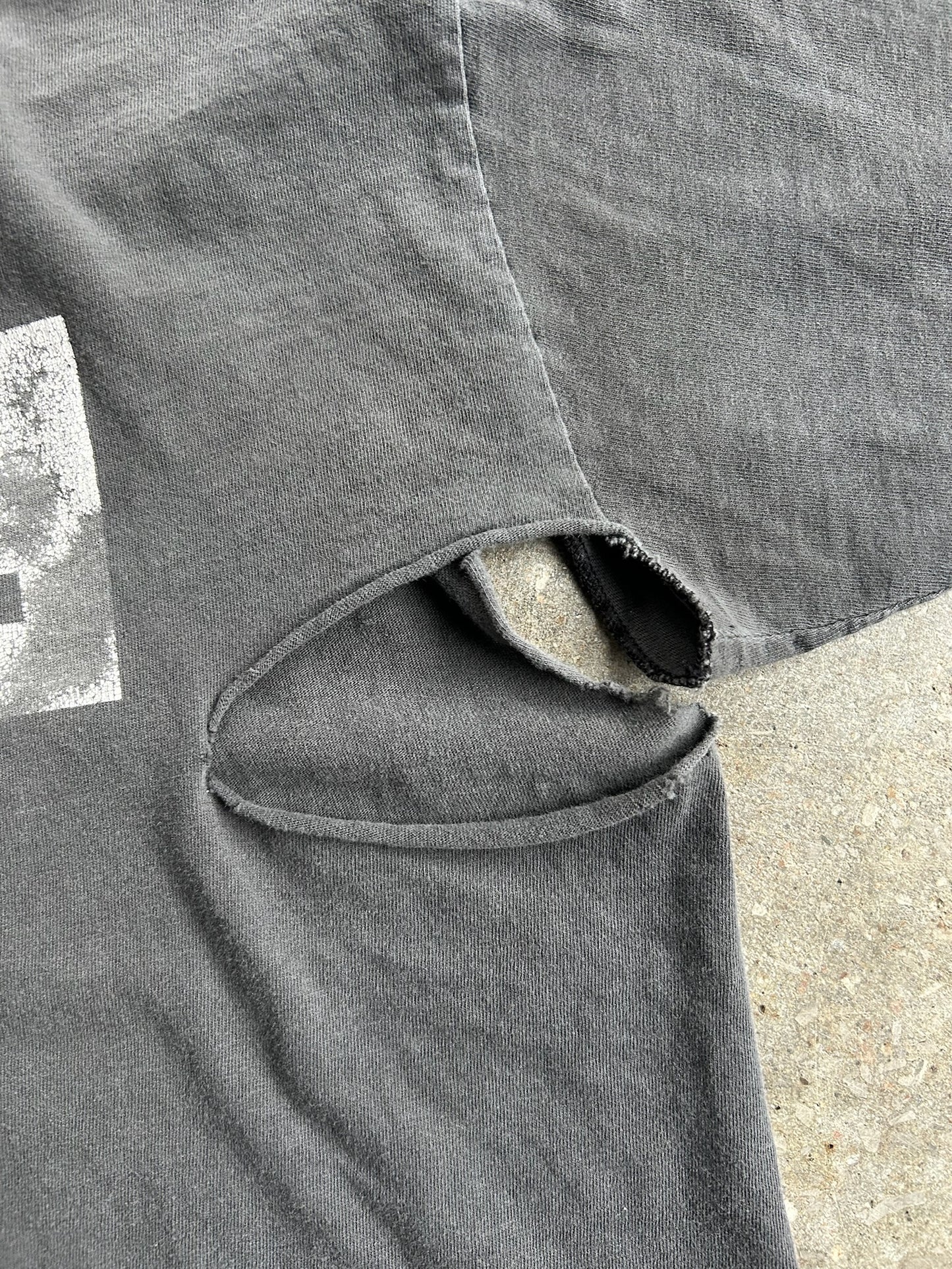 Vintage Grey Distressed Tultex Tool Tee - XL