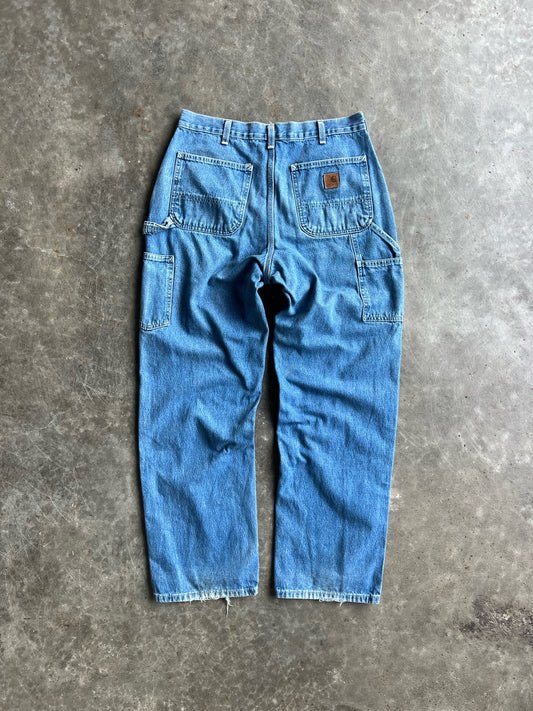 Vintage Medium Wash Carhartt Carpenter Pants - 34