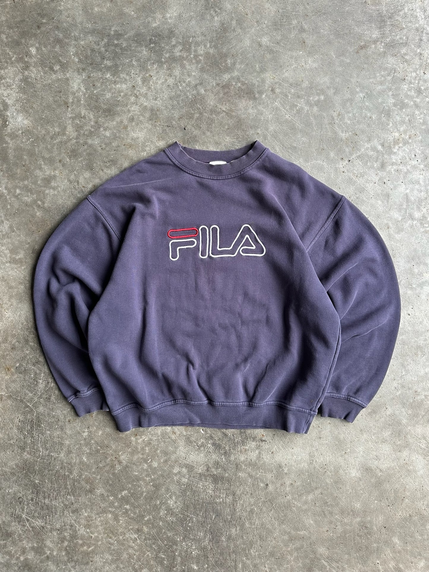 Vintage Navy Fila Crew - L