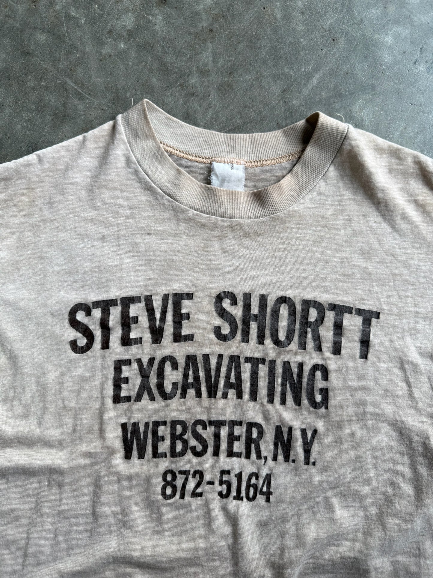 True Vintage Single Stitch Steve Shortt Graphic Distressed Tee - L