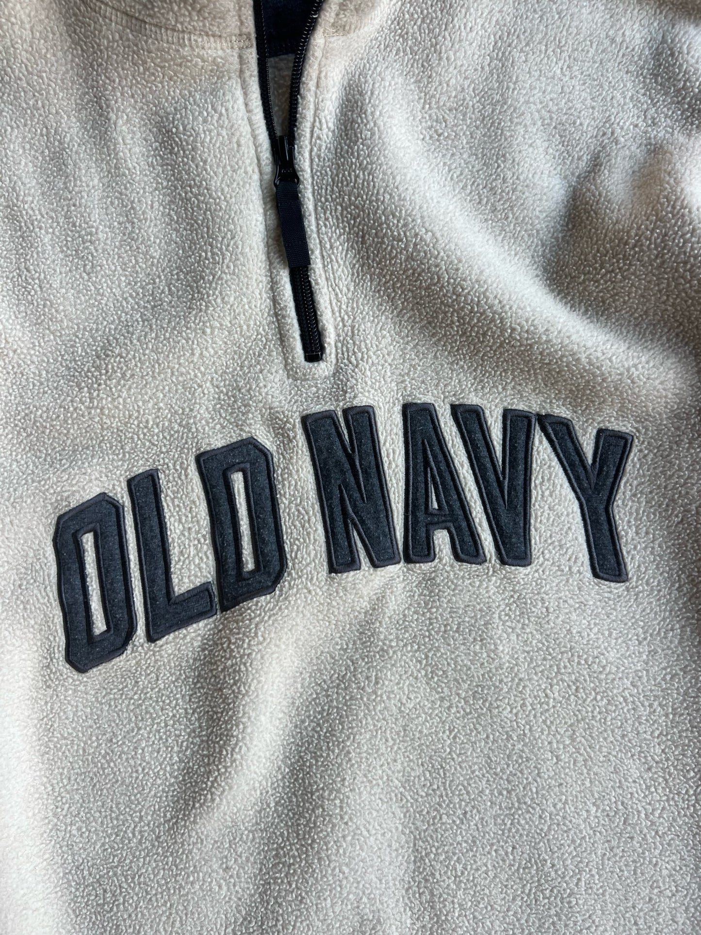 Vintage Cream Fleece Old Navy Quarter Zip - XL