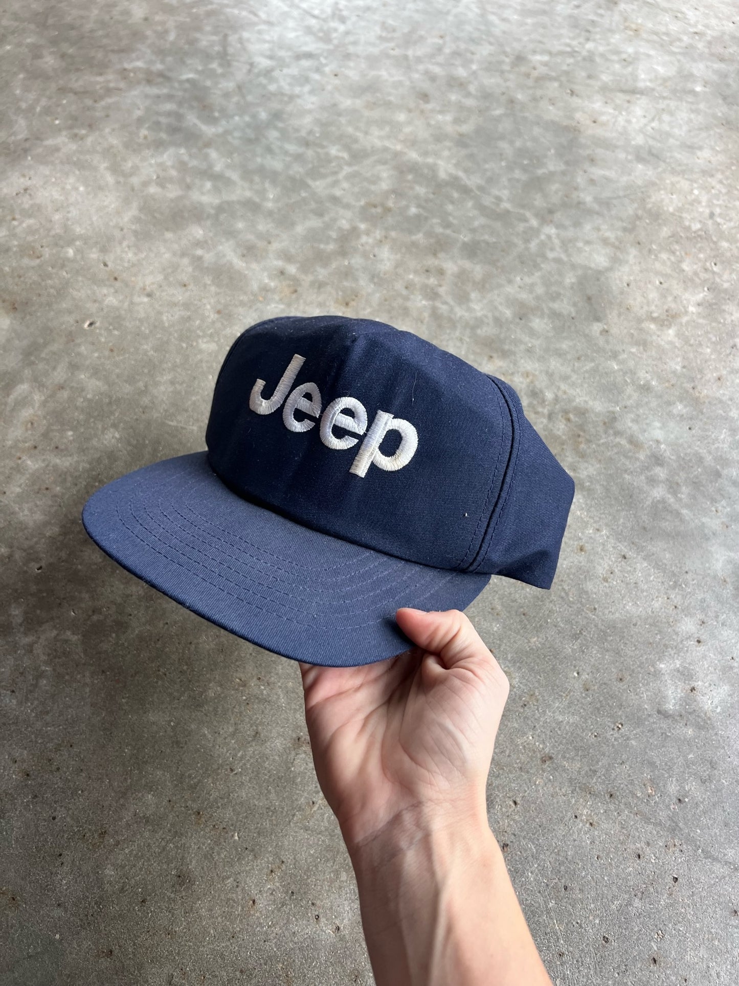 Vintage Navy Jeep Snapback Hat