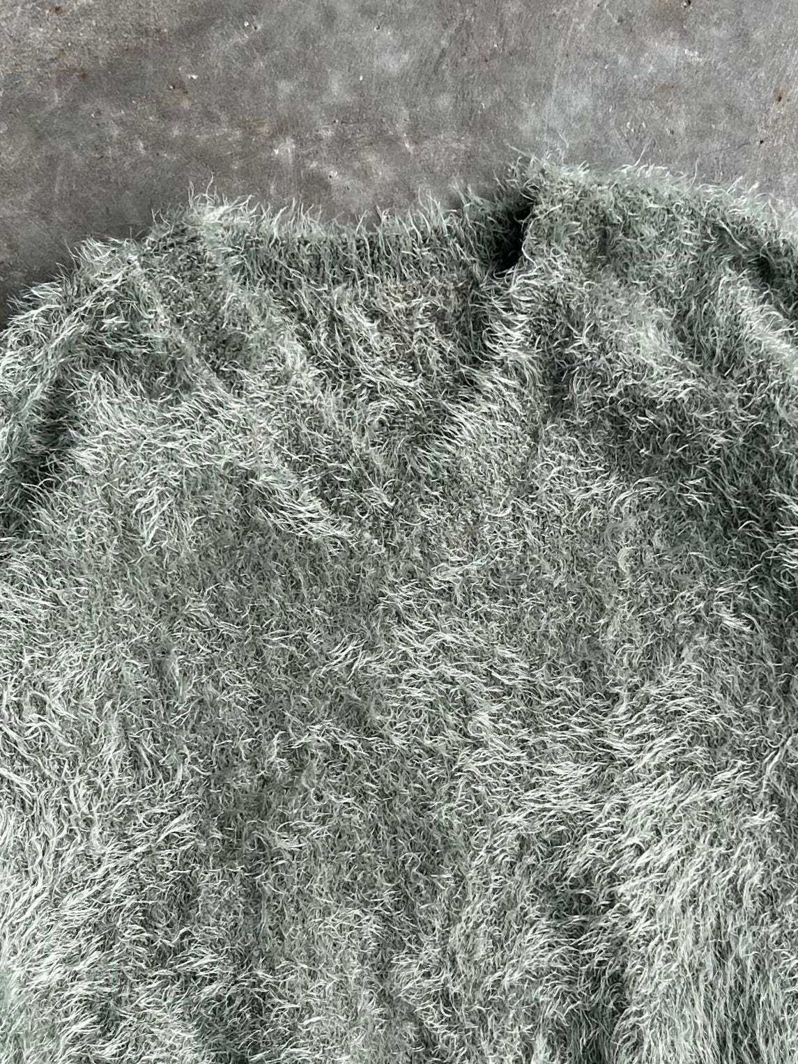 Vintage Green Fuzzy Sweater - S