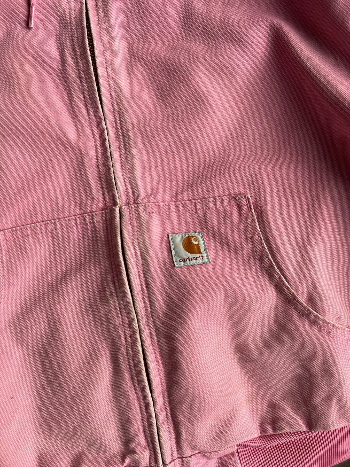 Baby Pink Hooded Carhartt Jacket - XXL