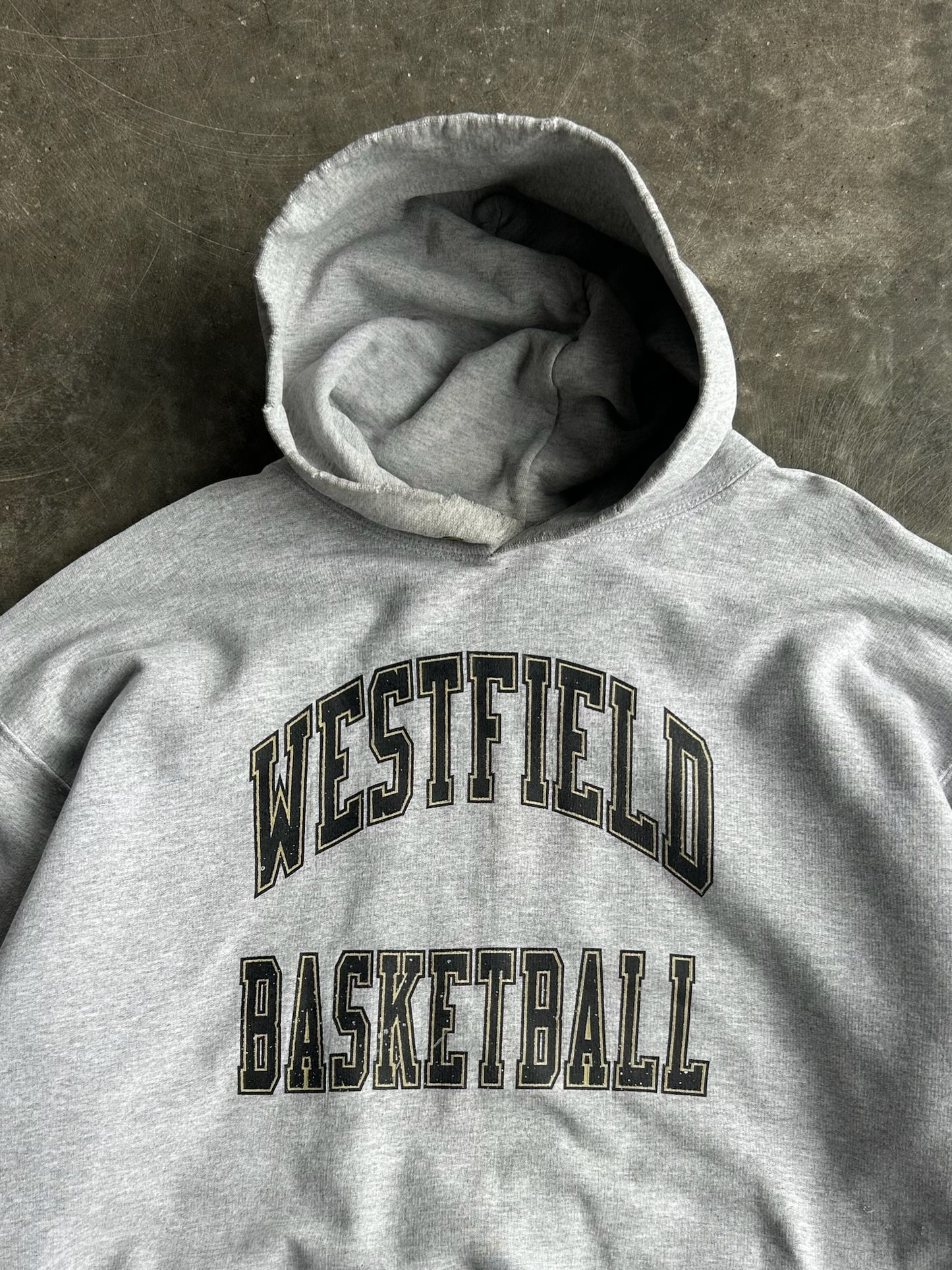 Vintage Grey Westfield Basketball Hoodie - XXL