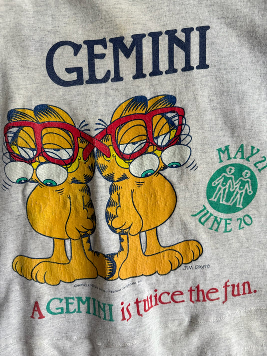Vintage Single Stitch Gemini Garfield Graphic Tee - XXL