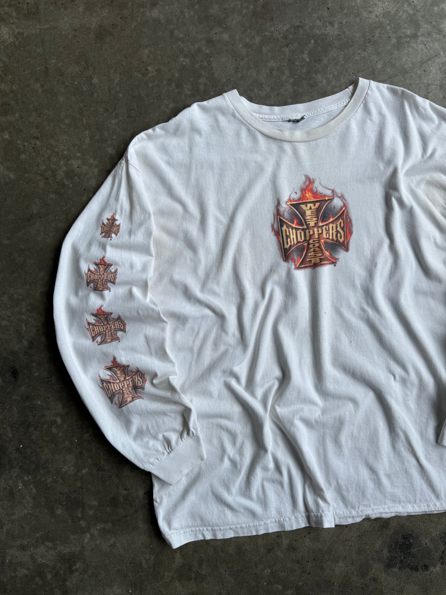 Vintage Flaming West Coast Choppers Long Sleeve - XL