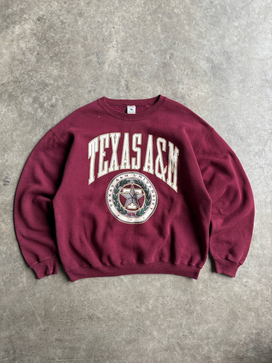 Vintage Maroon Texas A&M Crew - XL