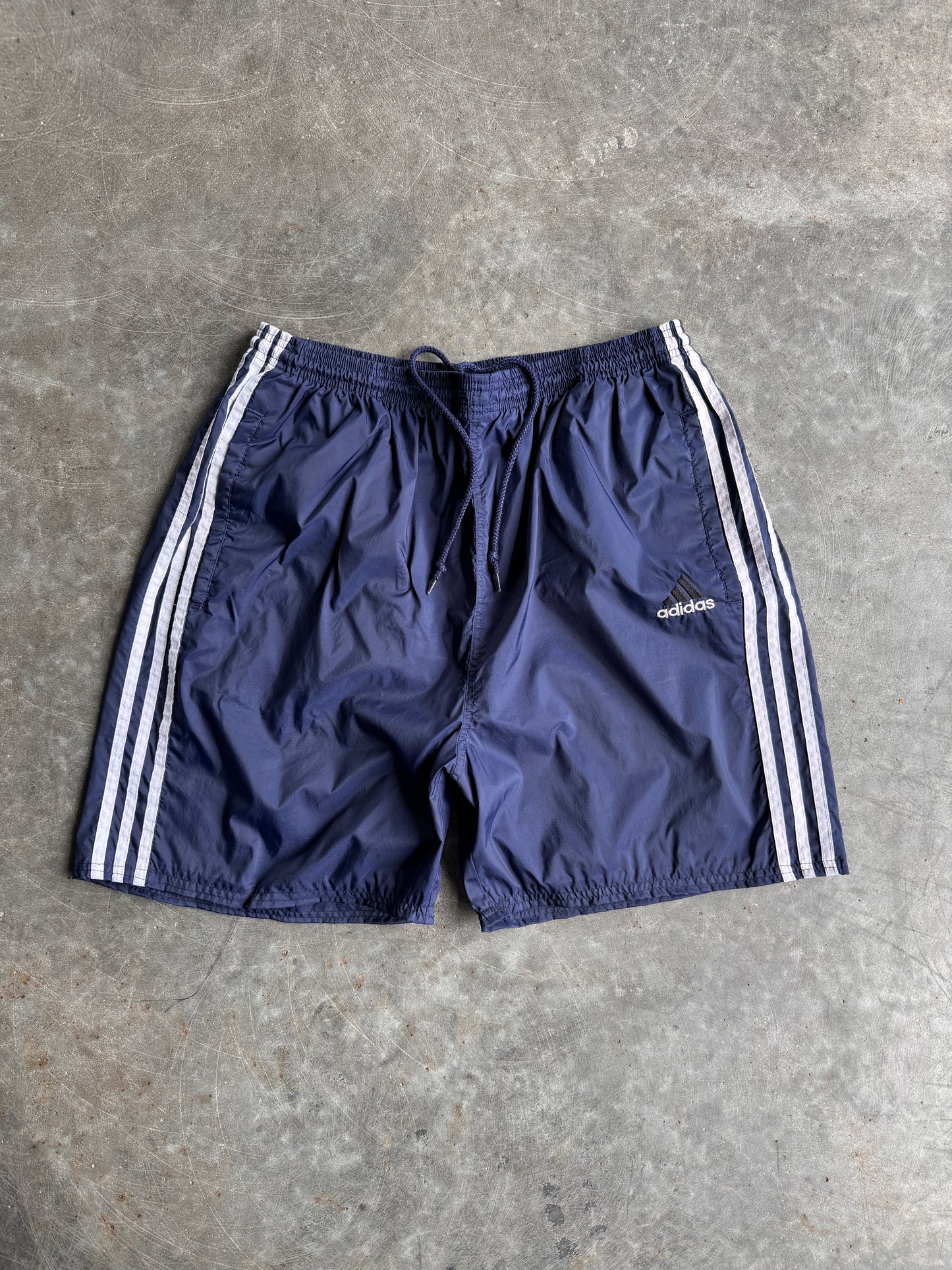 Vintage Reworked Navy Blue Adidas Shorts - XL