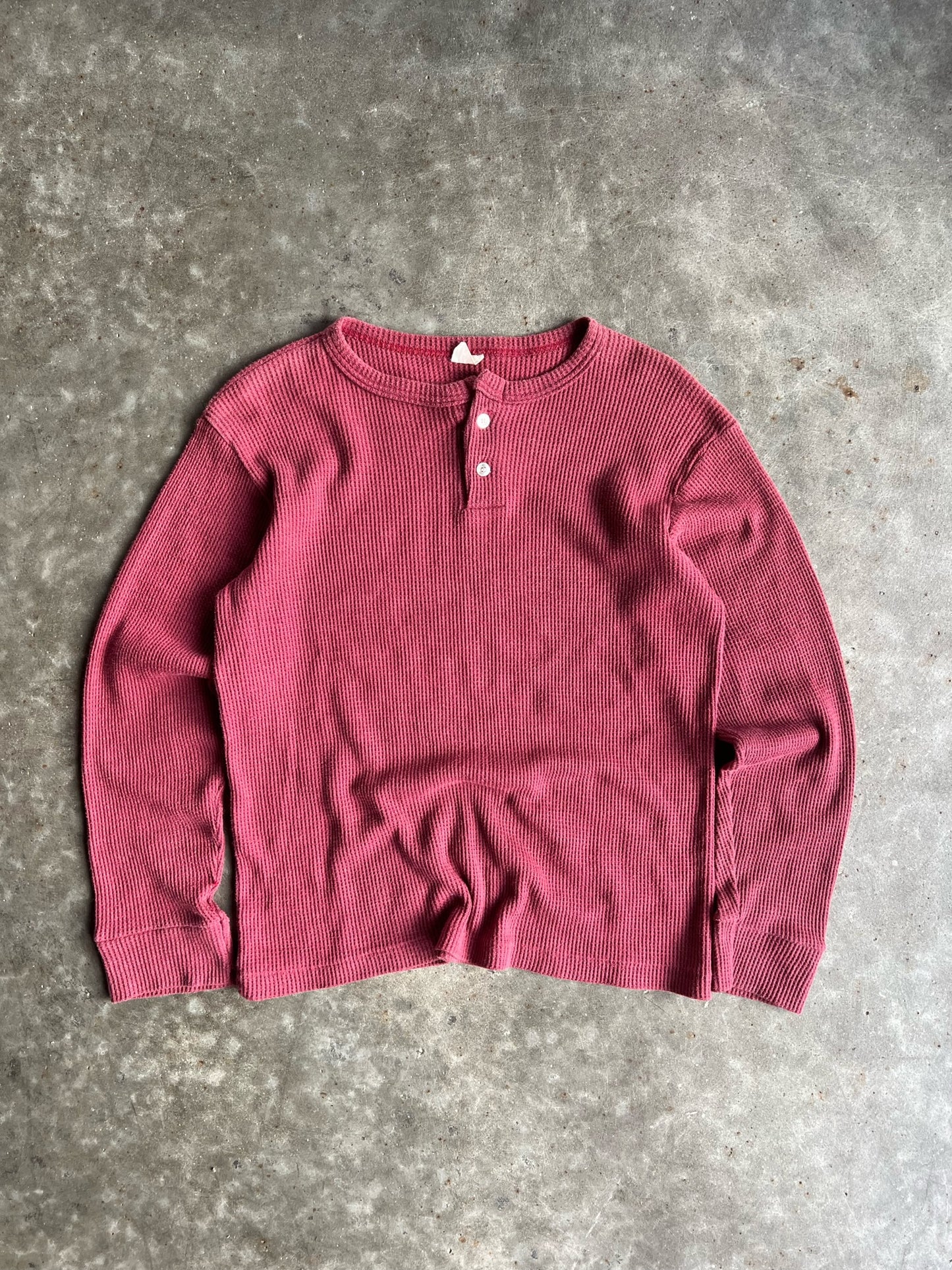 Vintage Red Long Sleeve Thermal - L