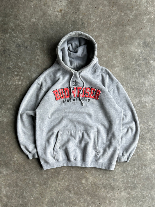 Vintage Grey a Budweiser King Of Beers Hoodie - XL