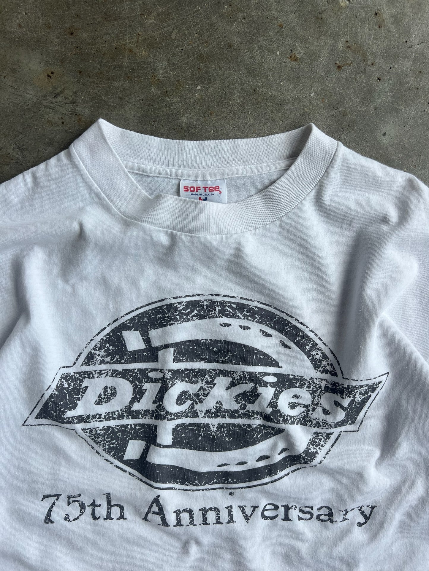 Vintage White Dickies 75th Anniversary Shirt - L