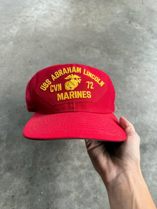 Vintage Red Marines Snapback Hat