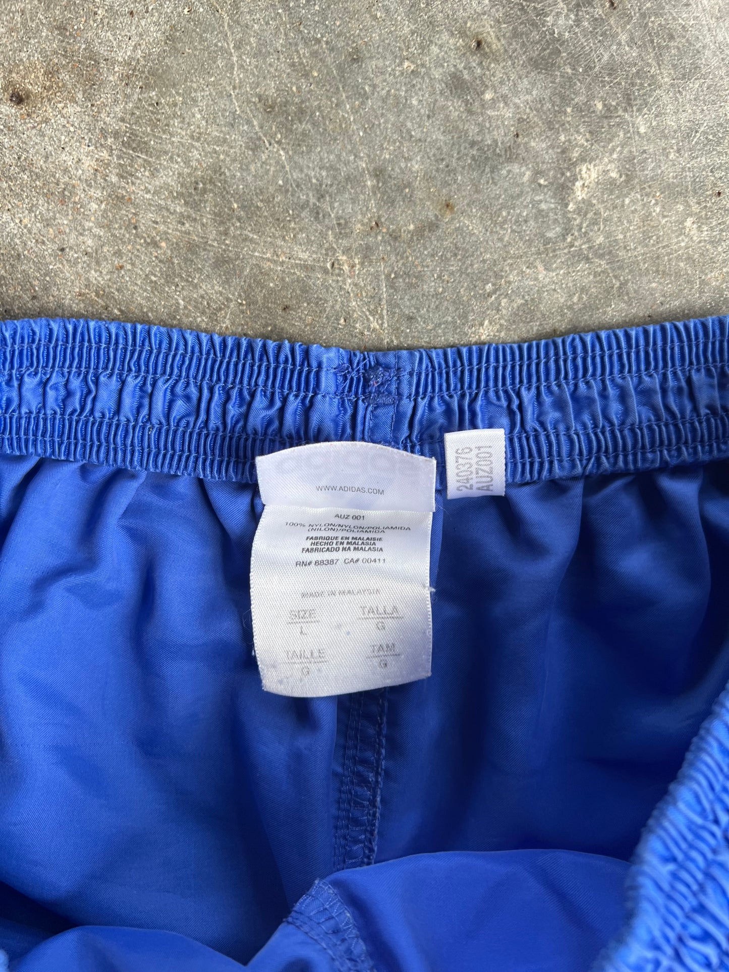 Vintage Reworked Blue Adidas Shorts - L