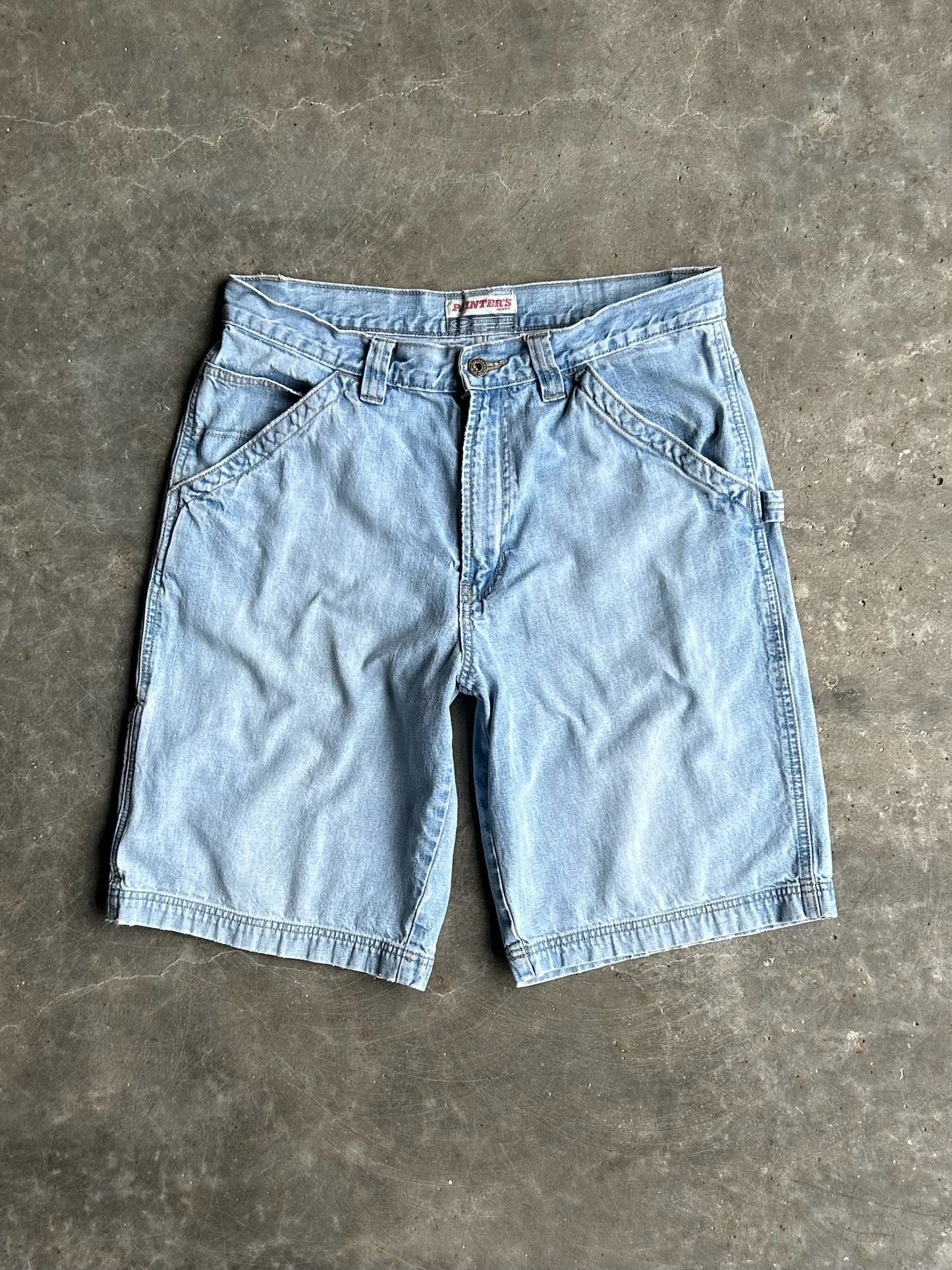 Vintage Light Wash Old Navy Denim Carpenter Shorts - 32