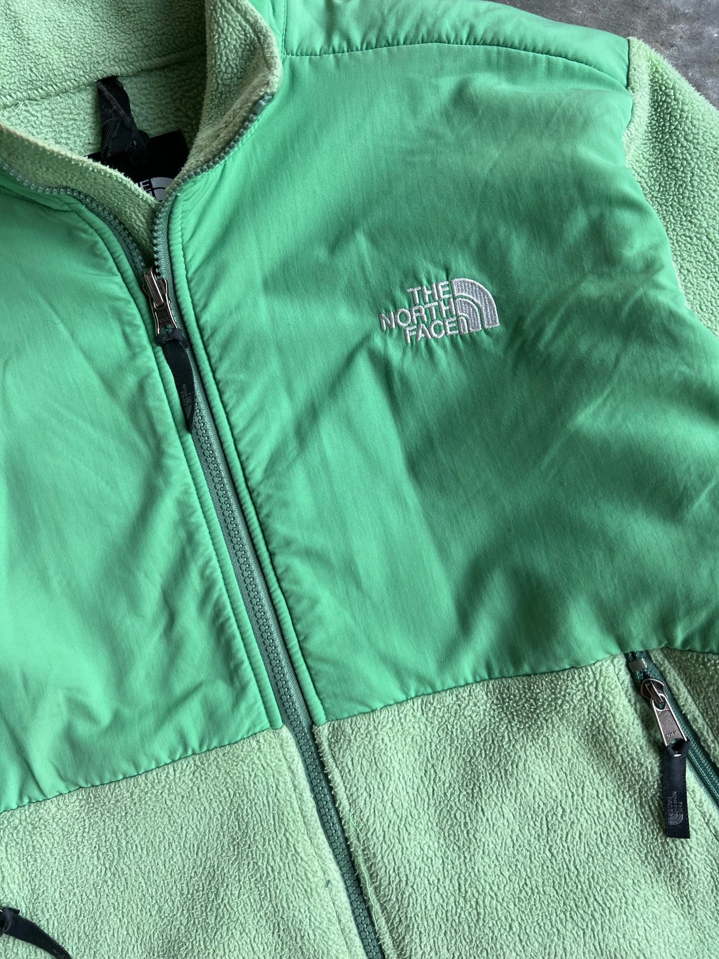 Vintage Lime Green Fleece North Face Zip Up - XL