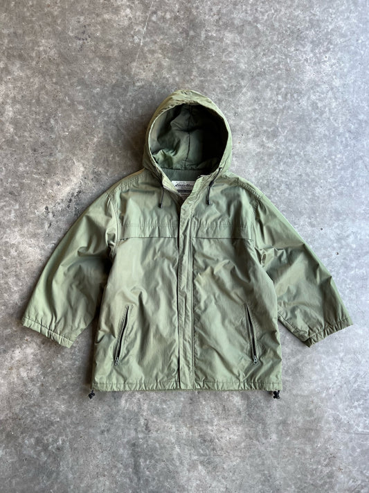 Vintage Sage Green Eddie Bauer Hooded Zip Up - XL