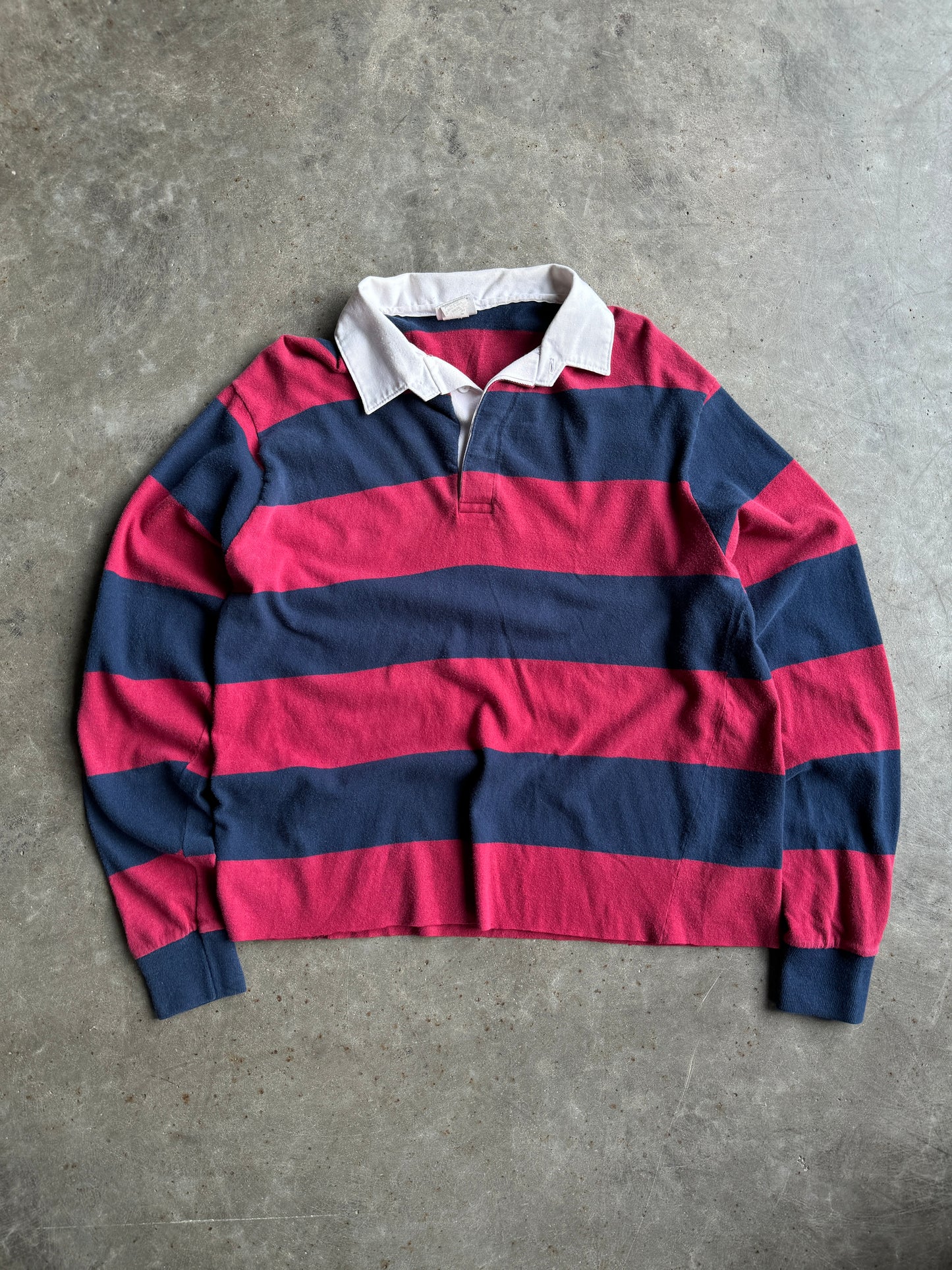 Vintage Ash Creek Trading Striped Rugby Shirt - L