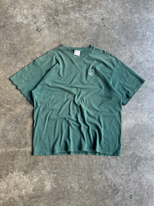 Vintage Forest Green Nike Swoosh Shirt - XL