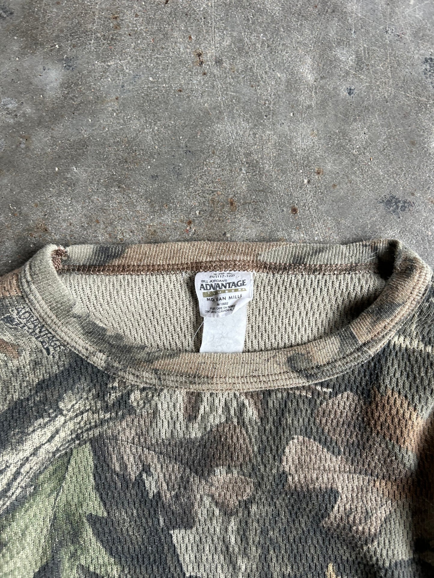 Vintage Advantage Camo Thermal Long Sleeve Shirt - XL