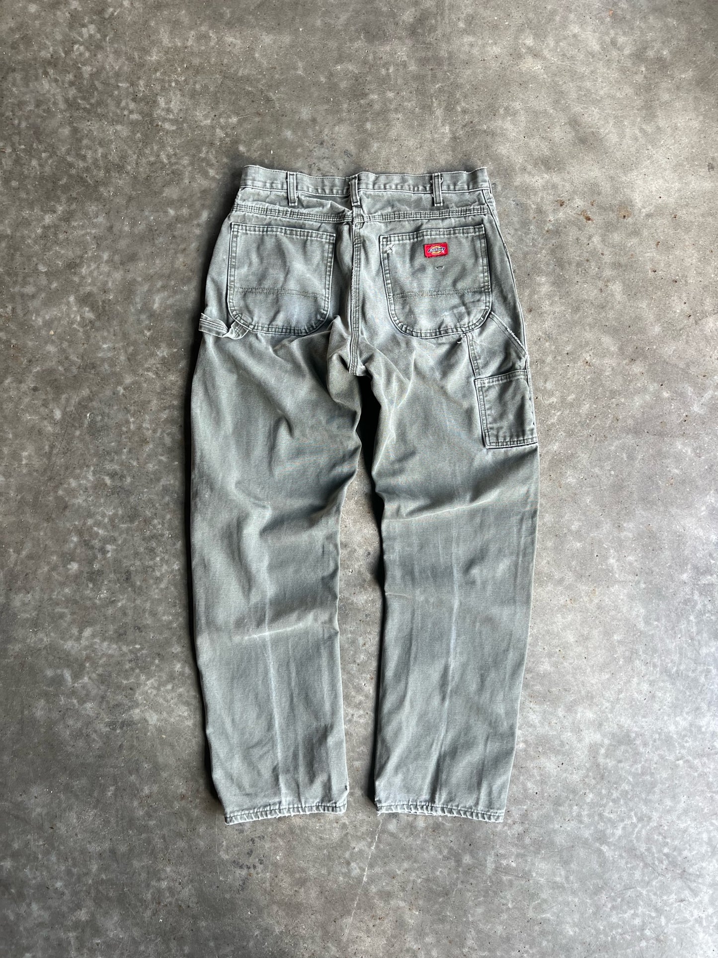 Vintage Faded Green Dickies Carpenter Pants - 34