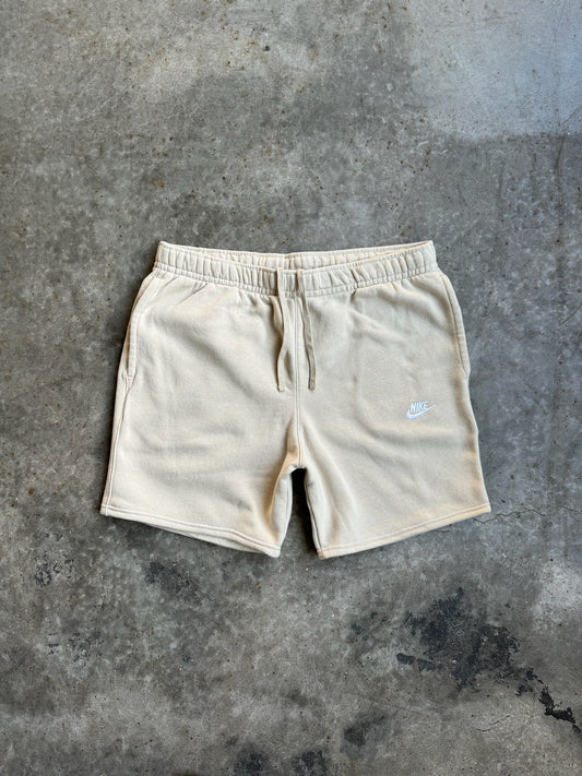 Reworked Cream Nike Shorts - XXL