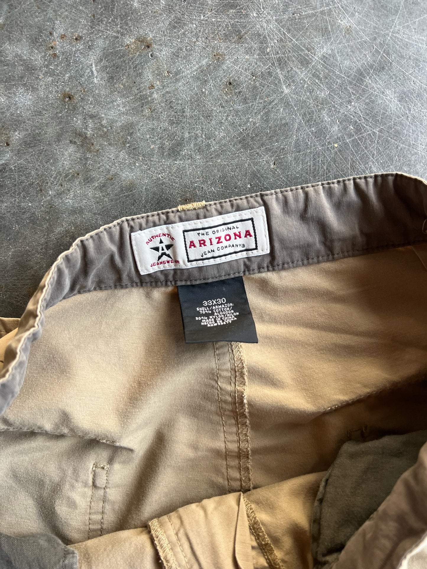 Vintage Arizona JeanCo. Khaki Cargo Pants - 33