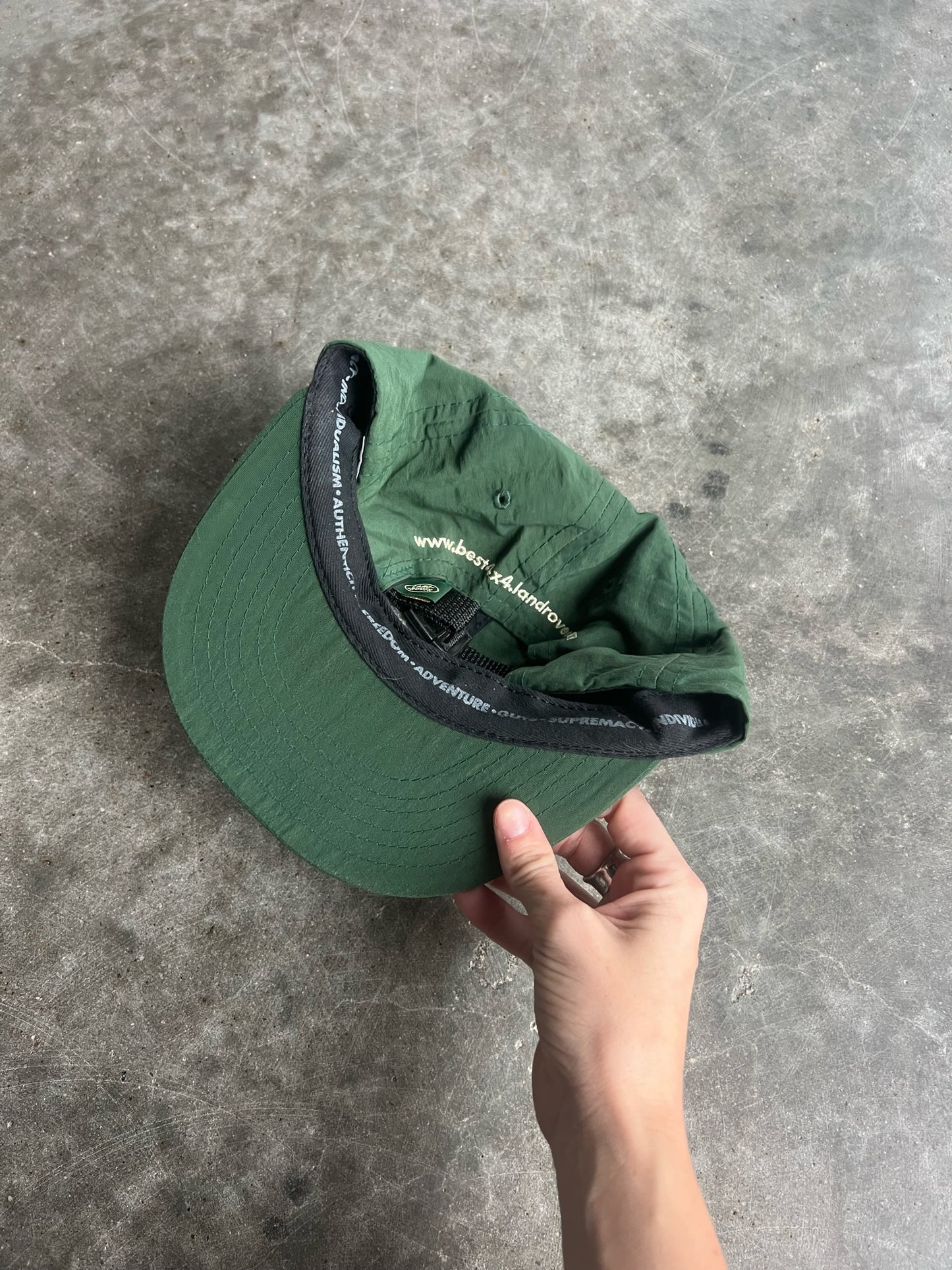 Vintage Green Land Rover Strapback Hat