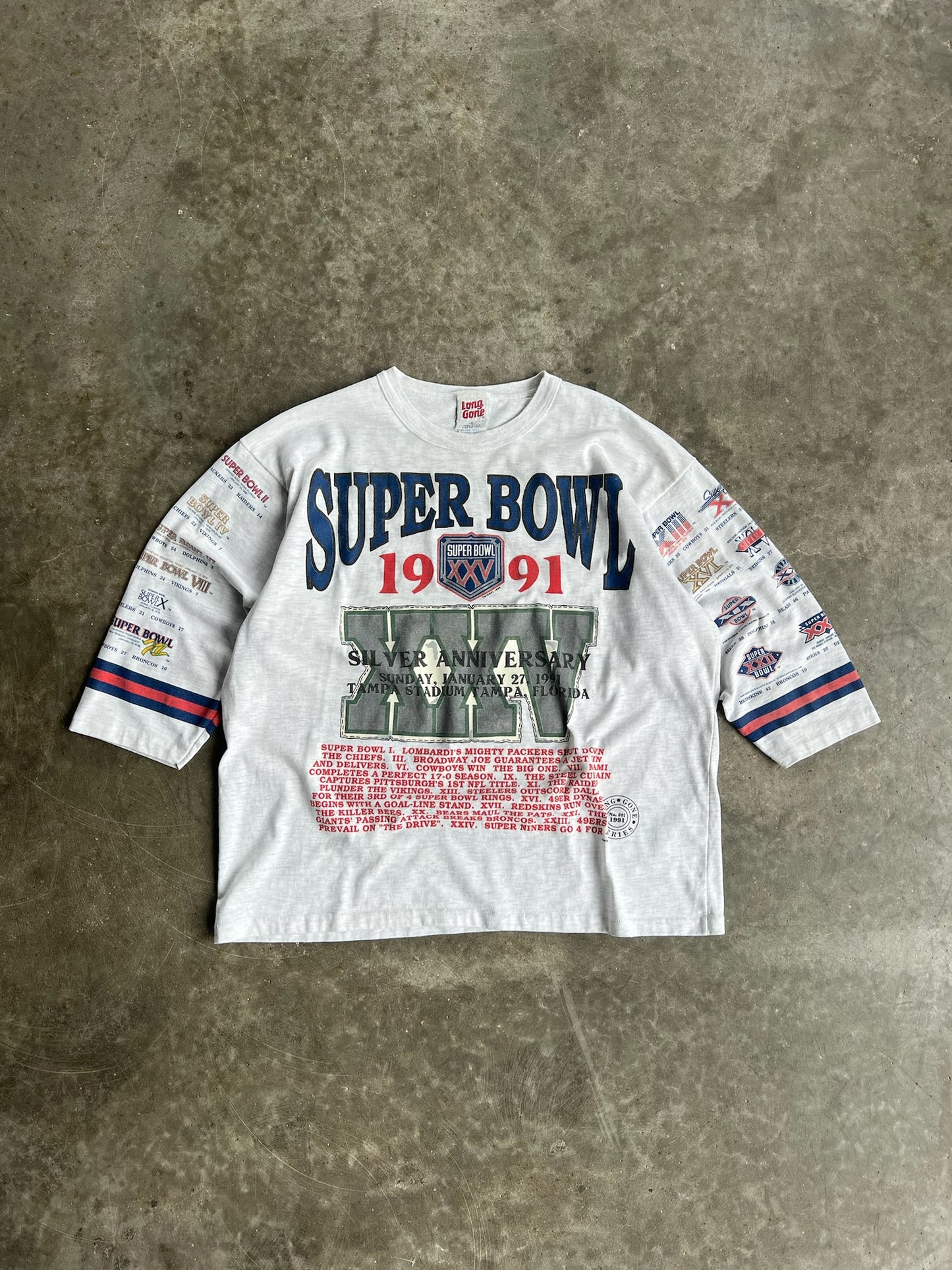 Vintage Super Bowl XXV Long Gone Shirt - XL