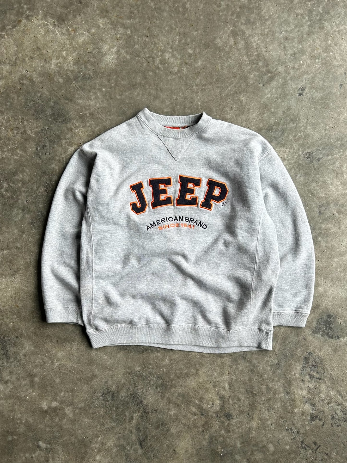 Vintage Grey Jeep Crew - XL