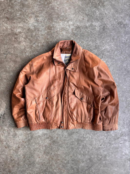 Vintage Franklin-Allen Leather Leather Jacket - XL