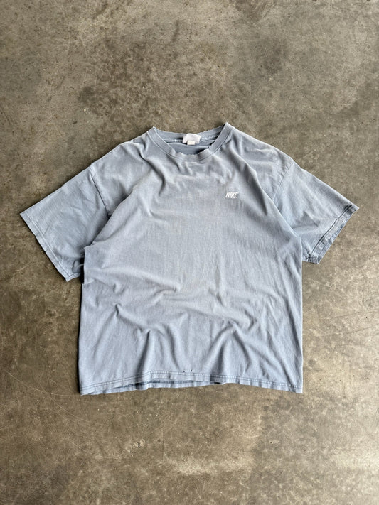 Vintage Faded Blue Nike Distressed Tee - L