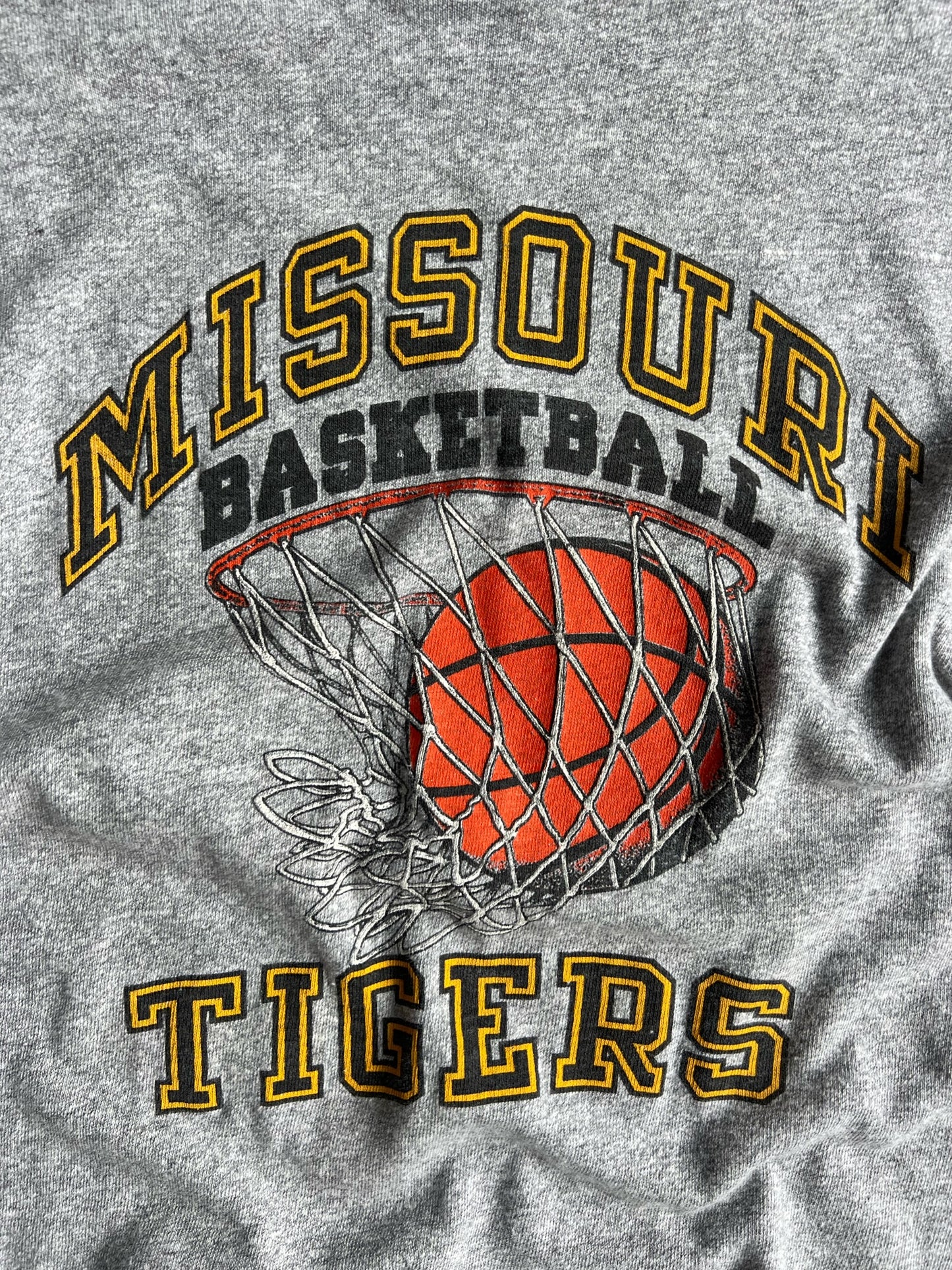 Vintage Grey Missouri Tigers Basketball Shirt - L