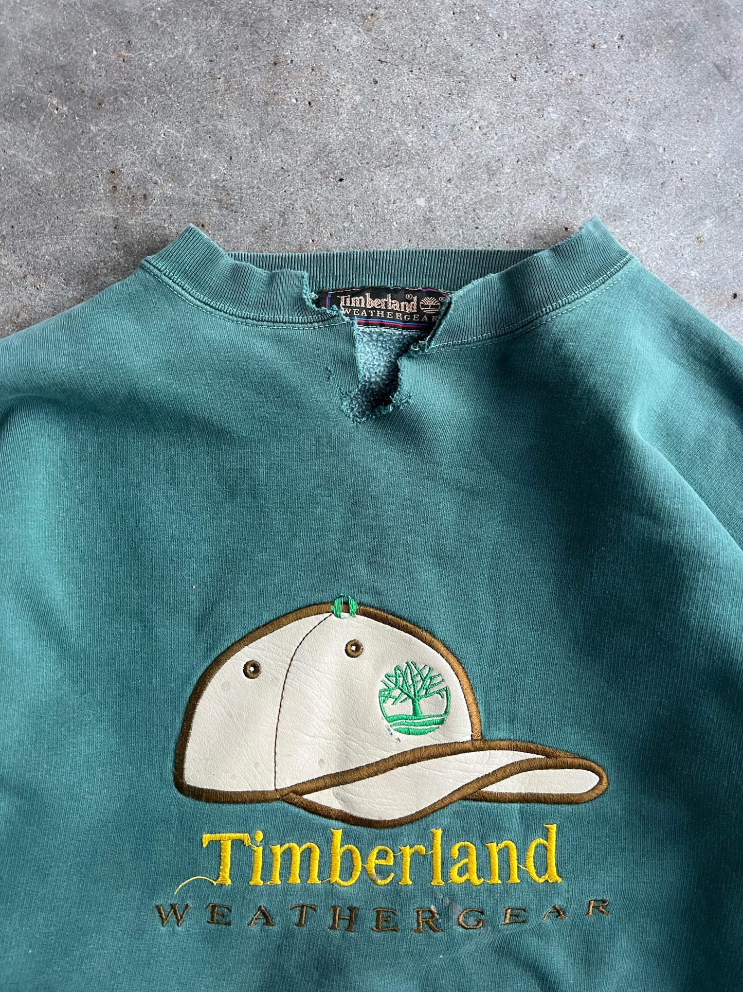 Vintage Green Timberland Crew - XL