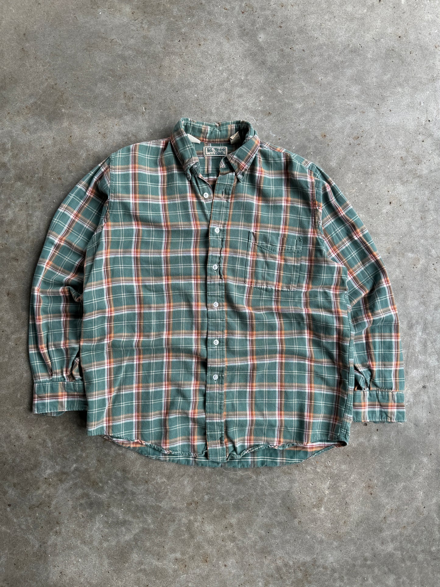 Vintage Plaid LL Bean Flannel - M