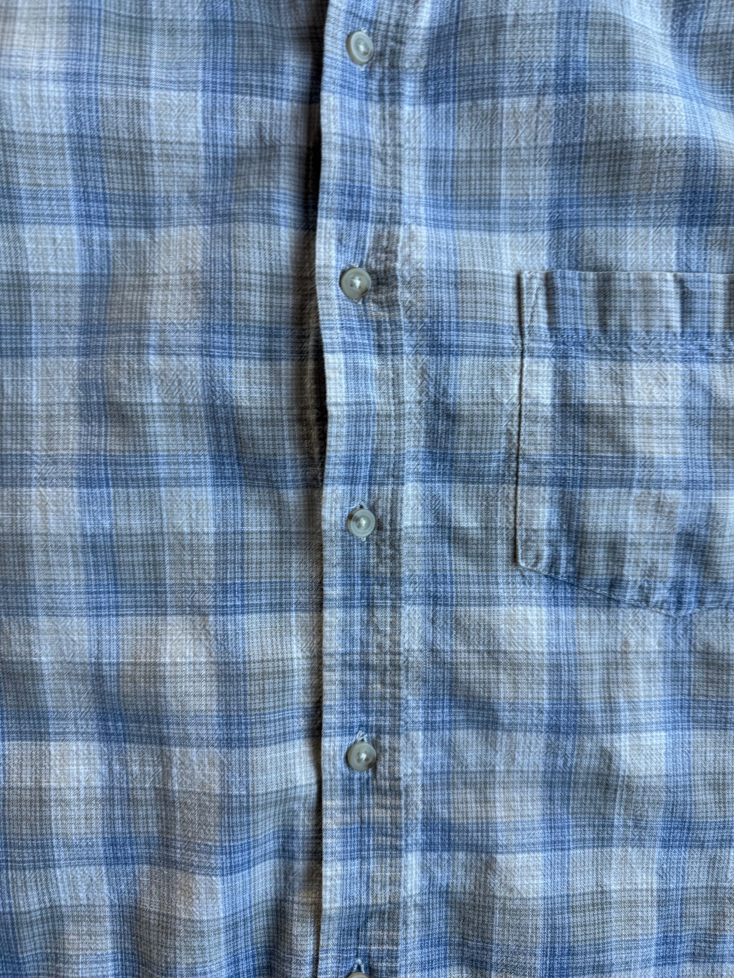 Vintage Faded Glory Plaid Button Up Shirt - L