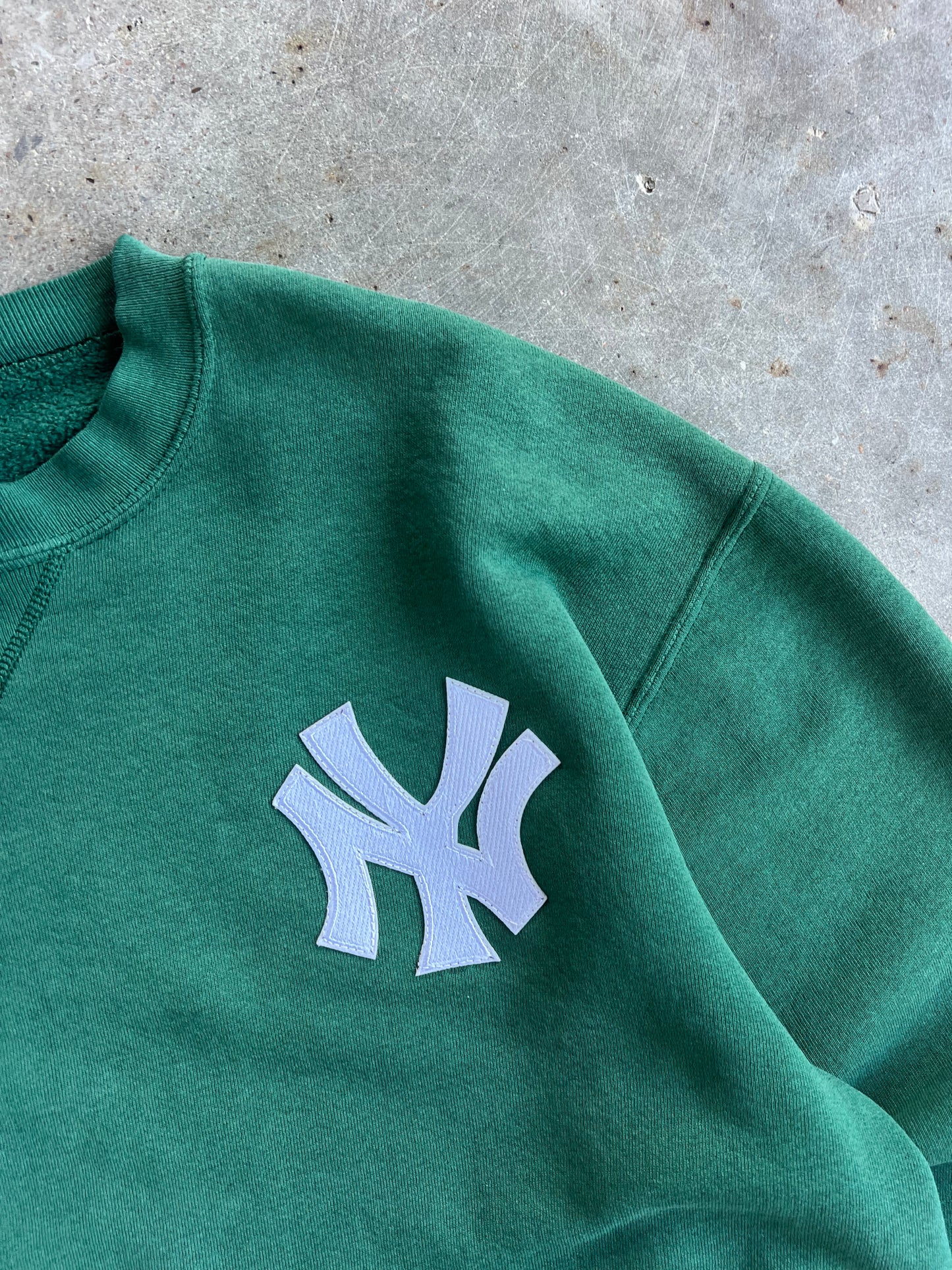 Vintage Green Yankees Russell Crew - L