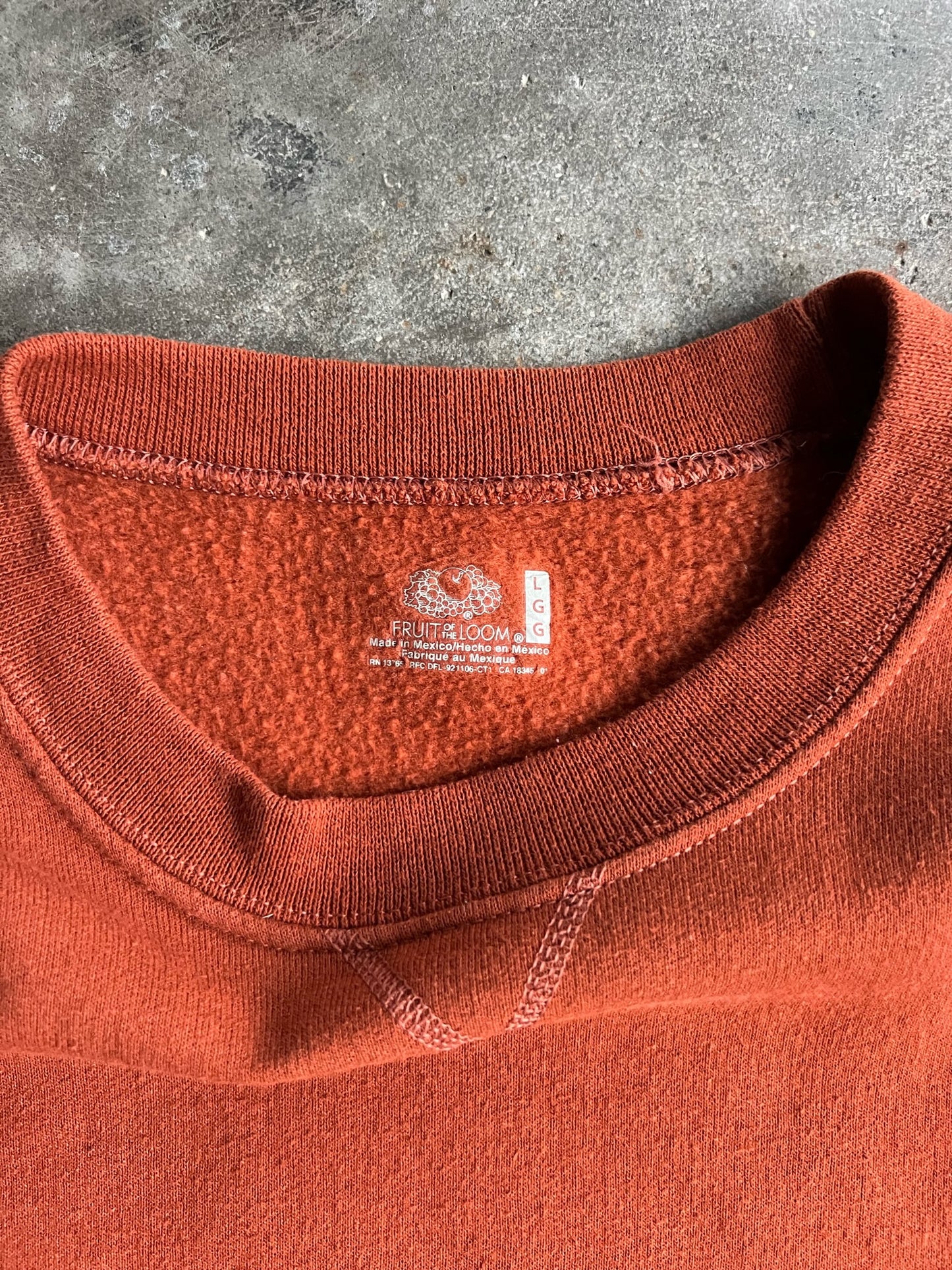 Burnt Orange Blank Crew - L